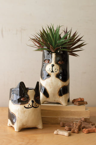 Dog Planter (B&W) - Large