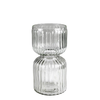 Ribbed Bulb Vase, Glass - Sm